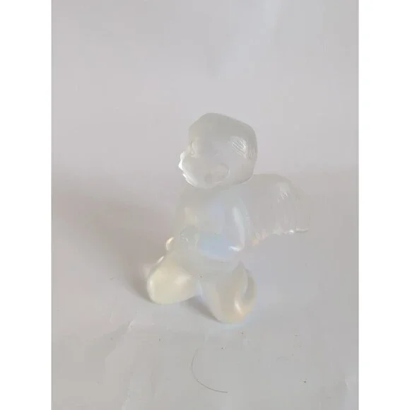 LALIQUE Angel Figurine OPALESCENT Glass CRYSTAL CHERUBINO RAPHAEL PAPERWEIGHT - Picture 4 of 4